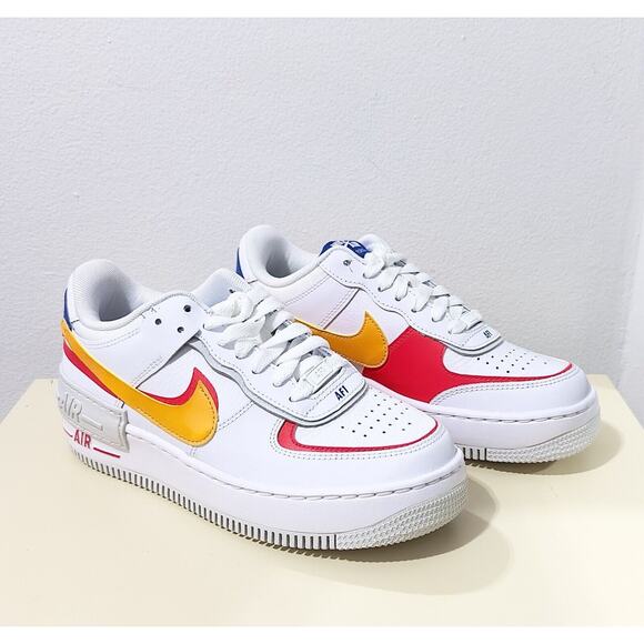 NWT: Nike - Air Force 1 Shadow - Summit White & Siren Red (US Women's 7) - Picture 1 of 5